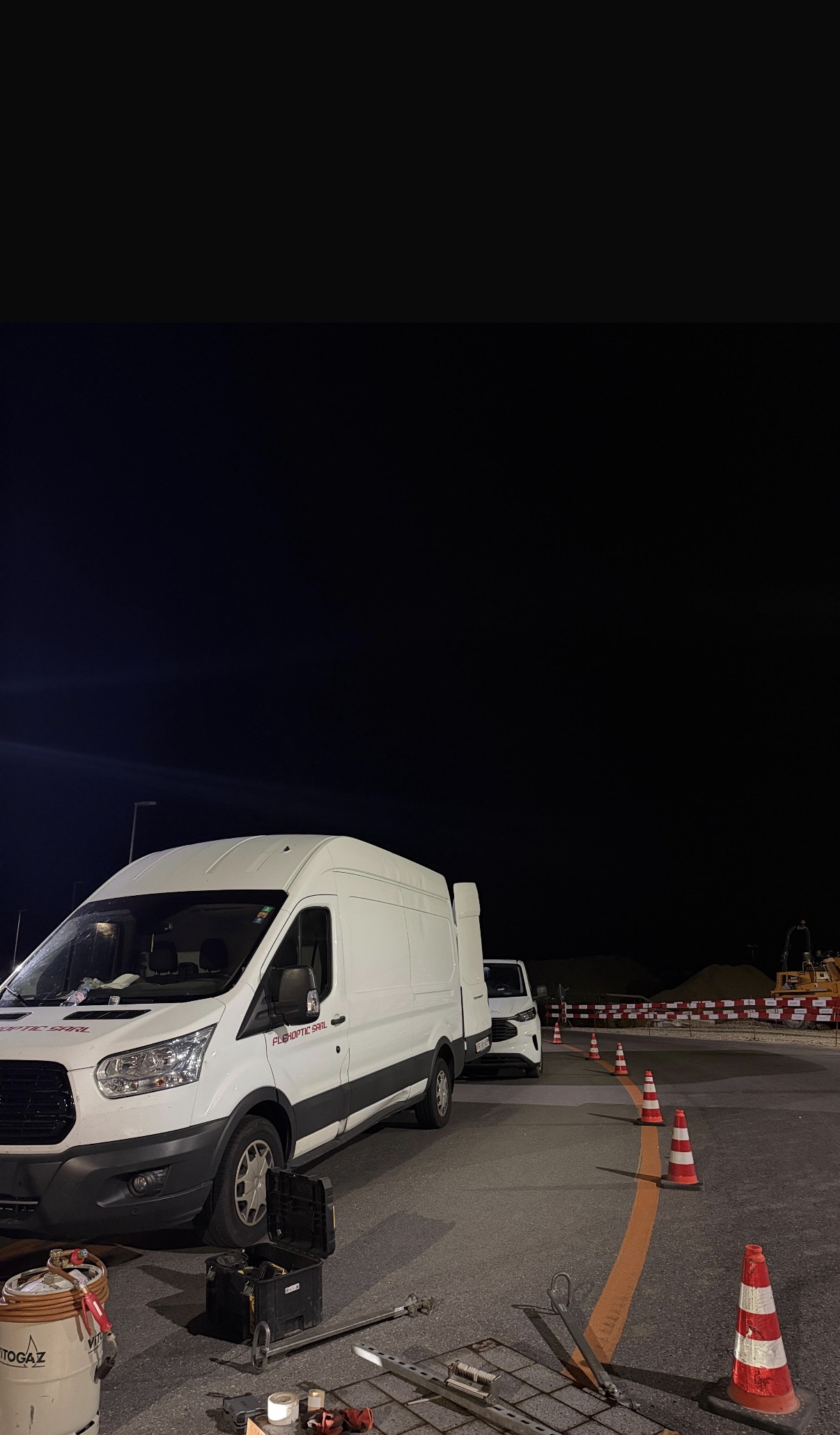 Intervention de nuit pour la déviation de câbles à la jonction de Matran sur l’autoroute A12