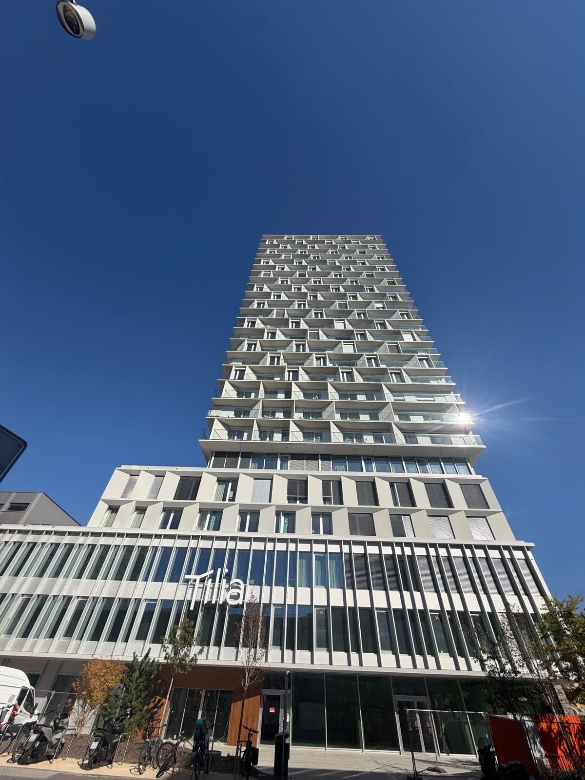 Tilia Tower pendant les travaux de raccordement
